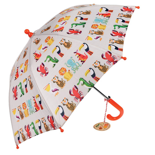 Rex London paraply - Farverige dyr